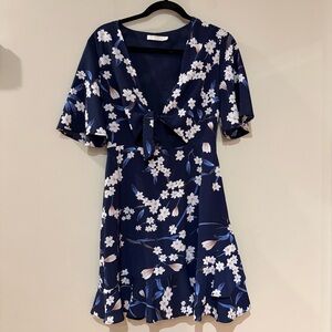 Vera & Lucy Floral Front Tie Dress